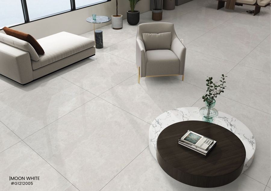 GẠCH ẤN ĐỘ 1200X1200 MOON WHITE AZ-G1212005